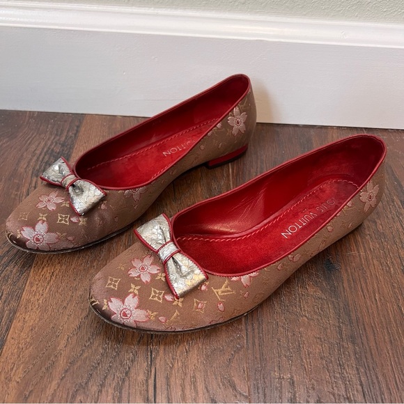 Louis Vuitton Shoes - Louis Vuitton Cherry Blossom Ballet Flats Size 37 EU